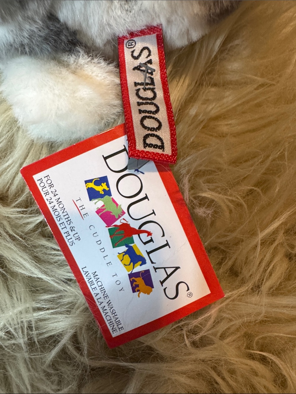 Douglas Gray & White Plush Bunny Toy for Small Pets - Picture 5 of 5